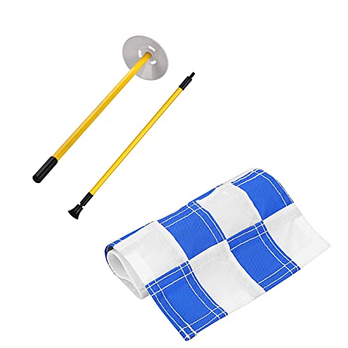 NXX Juego De Asta De Bandera Extraíble para Golf Extraíble, Fácil De Instalar Duradero Palo De Bandera Verde para Practicar Golf para Practicar Golf,Azul