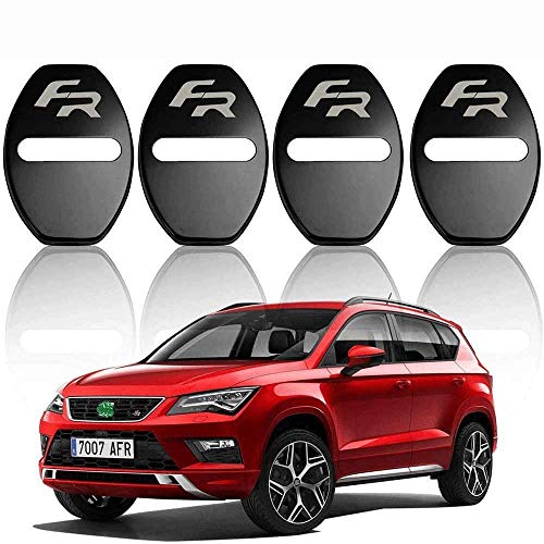 OZ6YA 4Pcs Cubierta Cerradura Puerta Coche Acero Inoxidable Seat Leon FR Ibiza Altea Ateca Alhambra Tarraco Todos los molos, Cierres automáticos Hebilla Tapa Protector Anticorrosión Accesorios