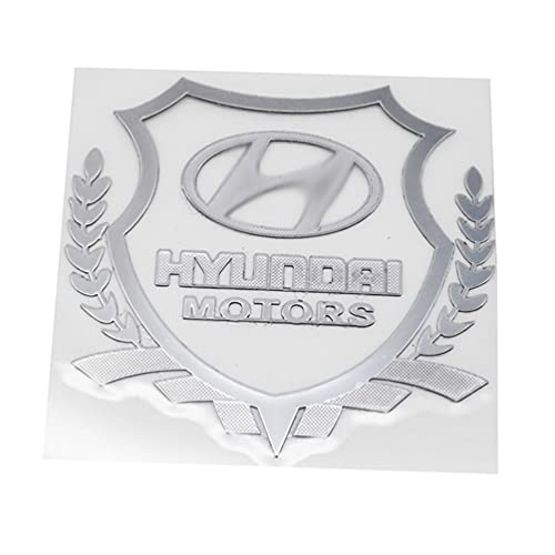 Para Hyundai Sonata IX35 I20 I30 I40 Azera Elantra Accent Santa Mistra Las Pegatinas Del Logotipo Emblema De La Rejilla Delantera, Placa De IdentificacióN Del Coche, Accesorios Para El Coche,1 Uds.