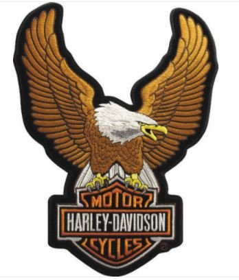 Parche Harley Davidson modelo Upwing Eagle parche termoadhesivo bordado cm 10 x 7,5 réplica -1313