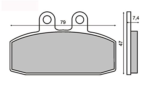 pastillas de freno Organica delantero compatible con HONDA Crm,R 125 1990-1998