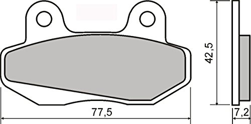 pastillas de freno Organica delantero compatible con HONDA Ns F, Aero 50 1988-1988