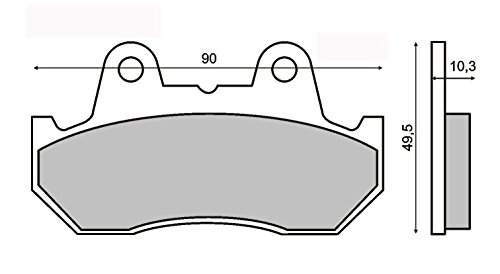 pastillas de freno Organica delantero compatible con HONDA Vf Fii Bol D'or 1000 1985-1985