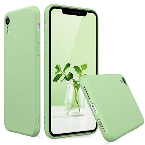 Peakally Funda iPhone XR, Carcasa Verde TPU Suave Funda para iPhone XR Funda Flexible Ligero Fundas [Resistente a arañazos] [Ultrafina Delgado]-Verde