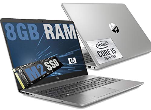 Portátil HP 255 G8 Silver Slim, Full HD, 15,6 pulgadas, CPU AMD Ryzen 3 3250U hasta 3,5 GHz, RAM 8 GB DDR4, SSD M2 Nvme 256 GB, Radeon, HDMI RJ-45, wifi, Bluetooth, USB tipo C, Windows 10 Pro 64 bits