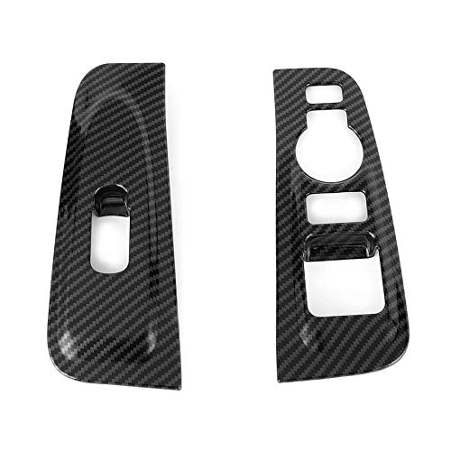 Prawing Se Adapta 2pcs Fibra de Carbono Estilo ABS Ventana Apoyabrazos Recorte de Portada Hyundai Starex H1 2019 Gran Accesorios del Interior del Coche Nuevo