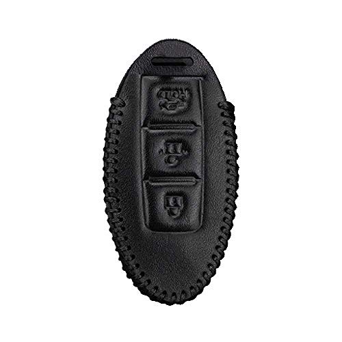 QWASDFG Carcasa De Llave De Coche 1 Unidad De Funda Protectora para Llave De Coche, Funda Protectora para Infiniti Q50 Fx35 Fx Fx37 G37 G35, Llavero De Coche, Funda Negra D