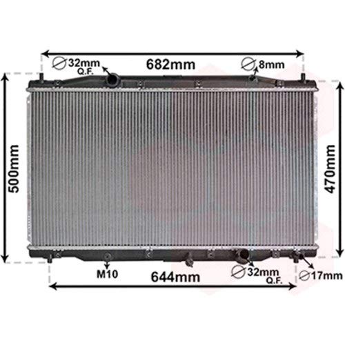 Radiador de refrigeración motor Diesel para Honda CRV de 2007 a 2012 Version 2.2 CDTi recinto Manual