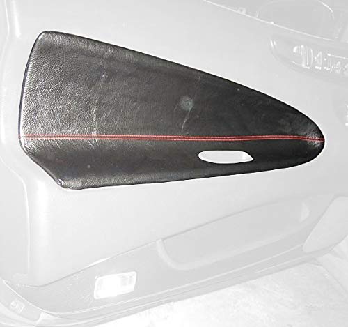 RedlineGoods insercion de Puertas Delanteras (4 Piezas) Compatible con Honda Prelude 1992-96 Cuero Sierra Costura Negra