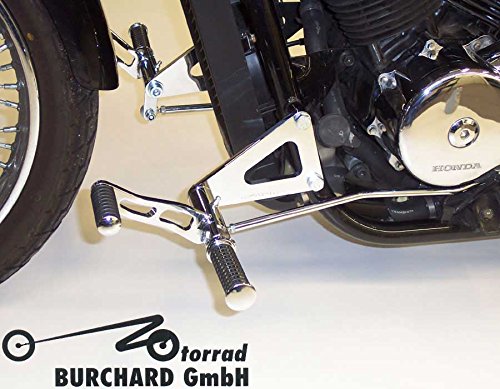 Reposapiés de 18 cm preinstalado para Honda VT 750 Black Widow RC48 con TÜV