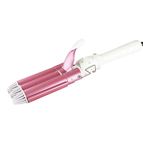 Rizador de Pelo Tres Tubos Curling Iron Ceramic Egg Volumen Head Pink Long Hair Big Wave Pelo Rizado Artefacto Cabello Seco Aplicación 110-240 v, Pink