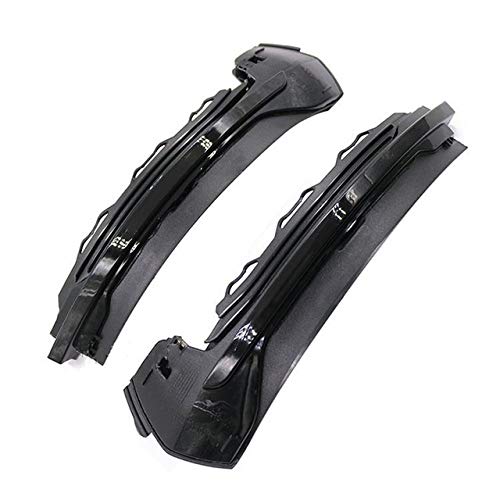 RKRLJX Cubiertas Espejo retrovisor Indicador 2Ps Dinámico Señal De Vuelta Secuencial Intermitente del Espejo del Lado De Luz De Lámpara For Audi A3 S3 8V RS3 2014-2019 (Color : Black)