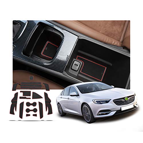 RUIYA Opel Insignia Esterillas Antideslizantes para el Interior de la Puerta del Coche, protección contra el Polvo, Ranura de Puerta, Estera para el Coche, decoración del automóvil con Logotipo