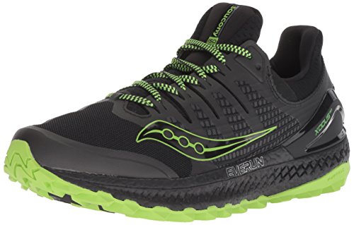 Saucony Men's Xodus ISO 3 Sneaker, Black/Slime, 9 M US