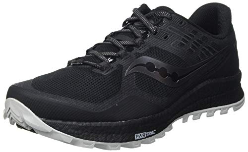 Saucony Xodus 10 Black, Zapatillas para Carreras de montaña Hombre, Noir Noir Mat, 48 EU