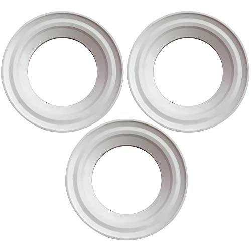 SENDILI Anillo de Drenaje de Agua - 3 PCS 50/70/110 mm Accesorios de Tubería de Drenaje de PVC Anillo de Cierre de Agua, Blanco, 70mm