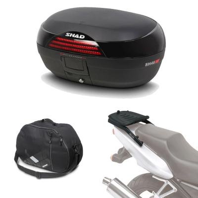 Sh46bohe257 - Kit fijacion y Maleta baul Trasero + Bolsa Interna de Regalo sh46 Compatible con Honda sw-t400 2010-2014 Honda Silver Wing 600 2001-2013 Honda Silver Wing 400 2005-2011