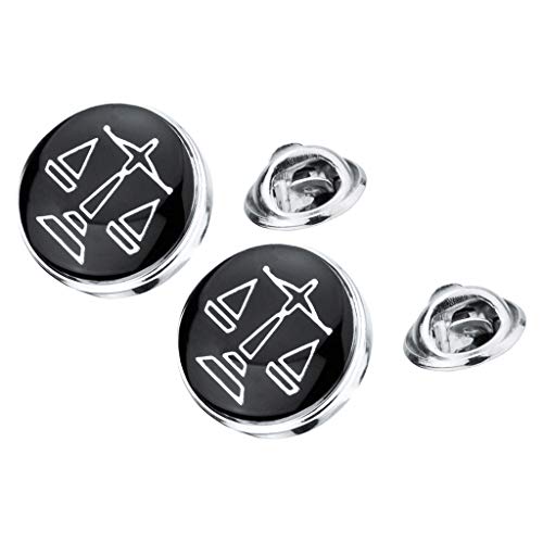 Sharplace 2pcs De Justicia Insignia Collar Solapa Pin Broche Boda Fiesta Joyería