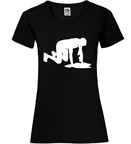 Shirt84.de Flatrade Saufen - Camiseta para mujer Negro XXL