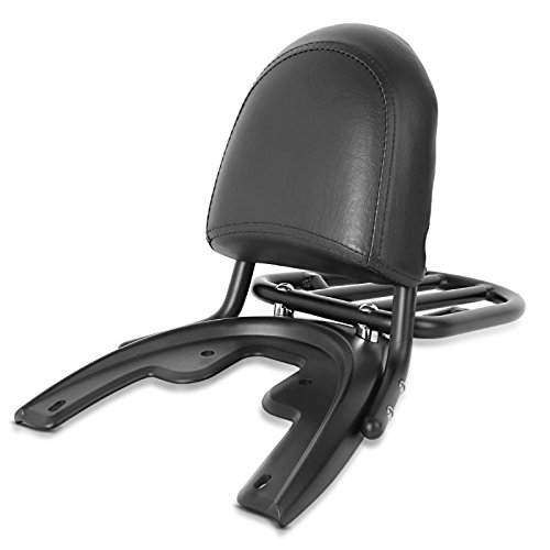 Sissy Bar+ Portaequipaje Compatible para Harley Davidson V-Rod 2002-2006 Negro