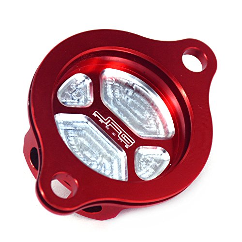 Tapa de filtro de aceite de motocicleta para Honda CRF250R 2004-2009 CRF250X 2004-2016, rojo