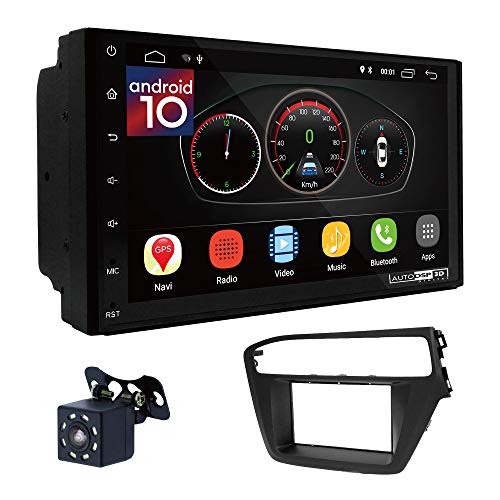 UGAR EX10 7" Android 10 DSP Radio estéreo para Coche Plus 11-800 Kit de salpicadero Compatible con Hyundai i-20 2018+