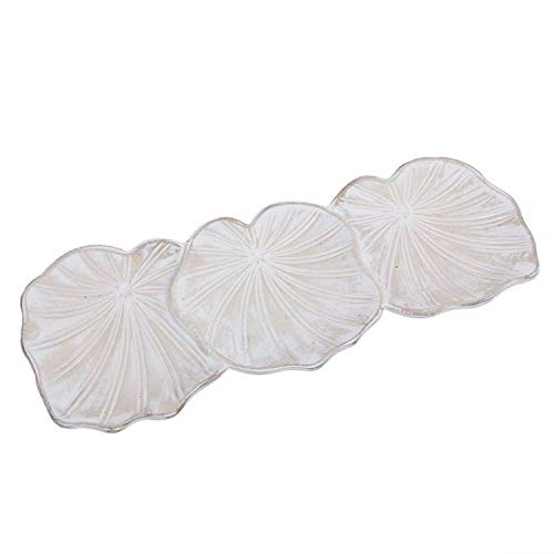 Vaciabolsillos Forma de Hojas Resina Blanco 35 cm