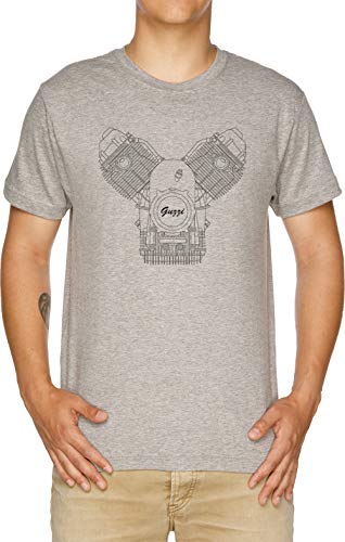 Vendax Moto Guzzi Motor Camiseta Hombre Gris