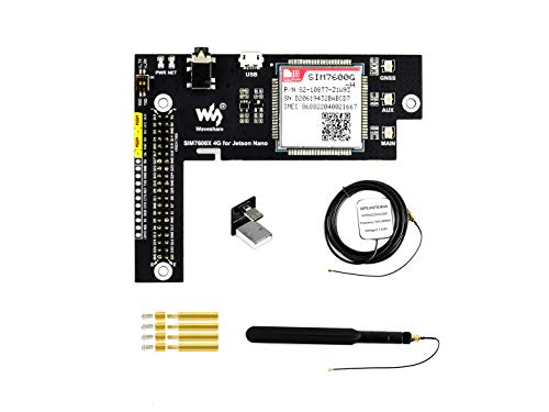 Waveshare 4G/3G/2G/GNSS Expansion Board for Jetson Nano Based on SIM7600G-H Supports Global LTE CAT4 up to 150Mbps for Downlink Data Transfer…