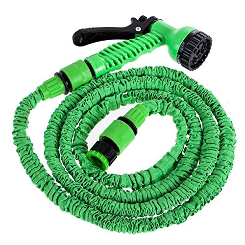 XiaoOu Expandable Magic Flexible Garden Water Hose For Car Hose Pipe Plastic Hoses To Watering with Spray Gun Garden Tools Set,Green 25FT