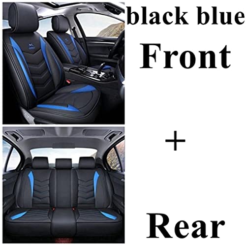 XINGBINGLE Fundas Asientos Coche Universales para Hyundai Elantra Solaris Tucson Zhiguli Veloster Getz Creta I20 I30 Ix35 I40 Accesorios Coche, Estándar Azul Negro