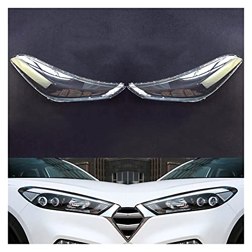 XJX Lente de Faro del Coche Ajuste para Hyundai Tucson 2015 2015 2017 2017 Coche de la cáscara de la Lente del Faro del Coche (Color : A Pair)