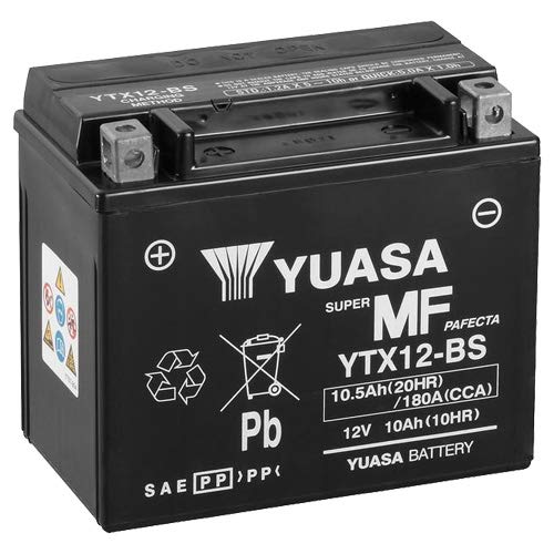 YUASA, batteria YTX12-BS, 12 V/10 Ah, dimensioni 150 x 87 x 130, per Suzuki GSX-R 1000 anno di costruzione 2003