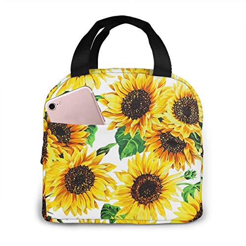 yxx Bolsa de Girasol Bolsa de Almuerzo Bolsa de Almuerzo aislada Big Bag Big Mo Daily Mo Daily Bag Amplio □ Capacidad Freezable Cooler Reutilizable Térmico Impermeable Bolsas Suaves