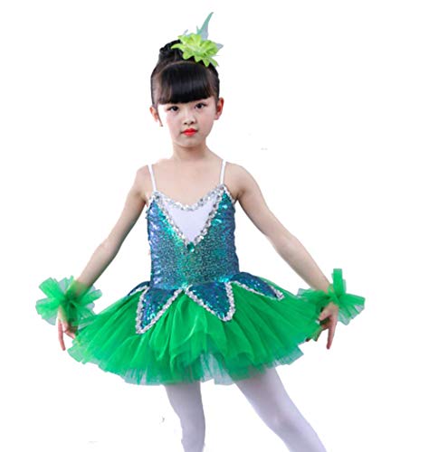 ZYLL Faldas De Ballet para NiñOs Faldas Tutu Ropa De PráCtica De Baile con Honda Falda Tutu Trajes De CompeticióN para NiñOs,B,160CM