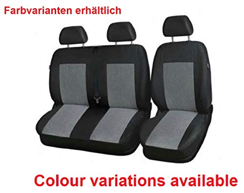 24/7Auto 6 variaciones de fundas de asiento juego de 1 conductor + 2 asientos para CRAFTER LT T5 T4