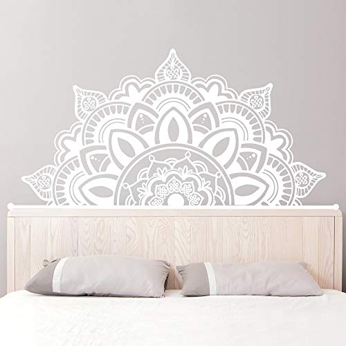 Ajcwhml Media Mandala Apliques cabecero Art Deco Estudio de Yoga Etiqueta de la Pared Dormitorio Principal decoración para el hogar 111 cm x 56 cm