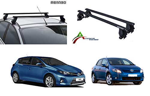 Barras portaequipajes de techo para coche sin raíles, sistema de montaje con barras + kit de fijación específico para coche