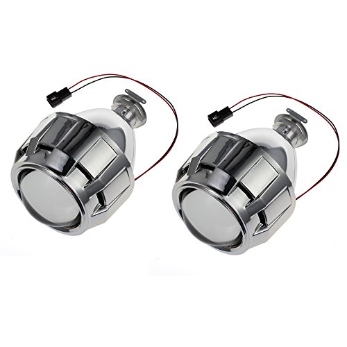 CAMWAY 2X Lente del proyector HID 2.5 "Kit bi-xenón faros para RHD H1 H4 H7 Bombilla