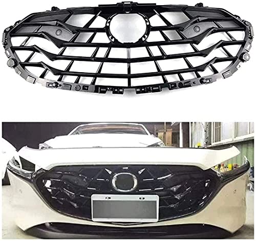 Coche Rejillas frontales de radiador ABS Parachoque, para Mazda 3 AXELA 2018 2019 2020 Car Front Kühlergrille