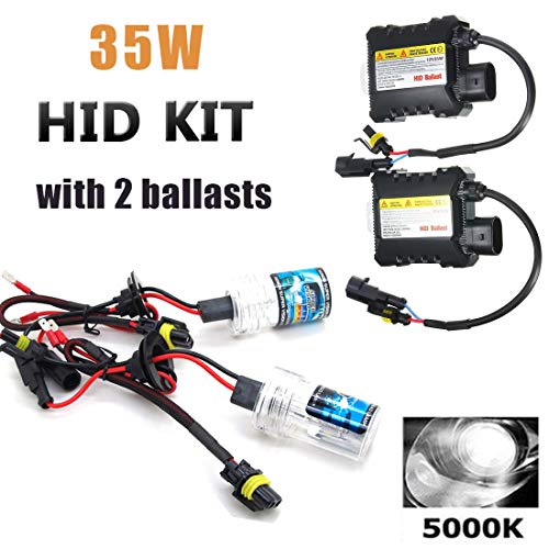 DONGMAO 2pcs 12V 35W H7 5000K Xenon HID Kit de conversión Bombilla Auto Lámpara de Linterna del Coche con Lastres