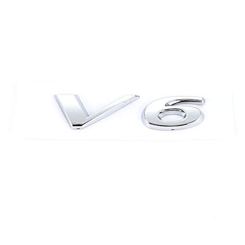 Etiqueta engomada del coche 3D 3.0 5.0 V6 V8 V6T V8T Pegatinas Emblema trasero Calcomanías de insignia para JAGUAR SUV I-PACE XJ XF F-TYPE XK 3.0 V6T A3 A4 A4 (Color Name : V6 Sticker)