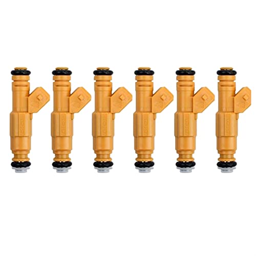 FANGFANG Want Want Lin 6pcs Automóvil Injector de Combustible Ajuste para Jeep Wrangler Cherokee 1987-1998 4.0L Número de Pieza: 0280155710 (Color : Yellow)