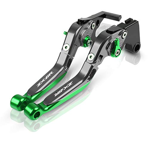 Freno embrague moto Para Kawa&saki ZX6R 2000 2001 2002 2003 2004 CNC Aluminio Motocicleta Ajustable Plegable Abrochas De Freno Extensible. (Color : 9)