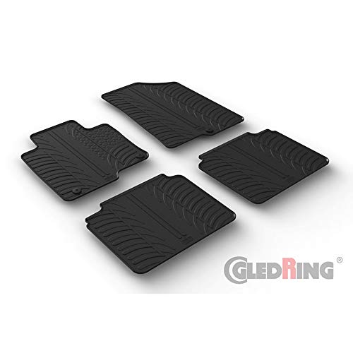 Gledring 0623 Alfombrillas de Goma Compatible con Kia Optima SW/Berlina/PHEV 2017- (Perfil T 4-Partes + Clips de Montaje)