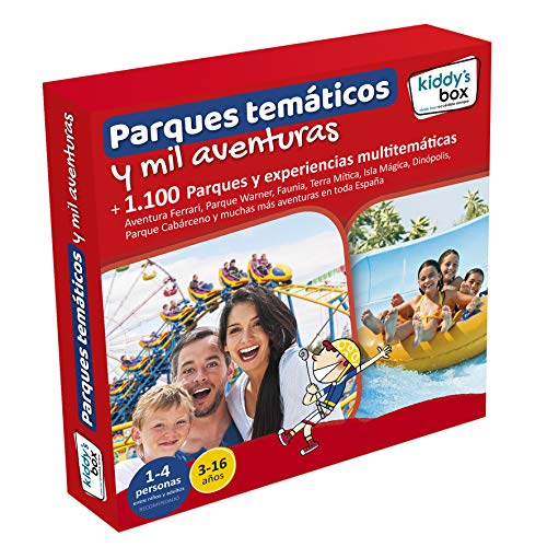 KIDDY'S BOX Cofre DE EXPERIENCIAS Parques TEMÁTICOS Y MIL Aventuras - 1.100 Parques y experiencias multitemáticas en Toda España.