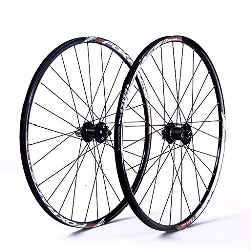 LSRRYD Ciclismo Ruedas Juego Ruedas Bicicleta MTB 26" 27.5" Llanta Aleación Doble Pared Freno Disco Hub Carbono 8 9 10 11 Velocidad Volante Cassette Liberación Rápida 1610g