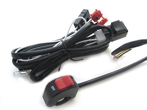 Moto Arnés Cableado & On Off Interruptor - Completo Foco Luz Antiniebla Kit