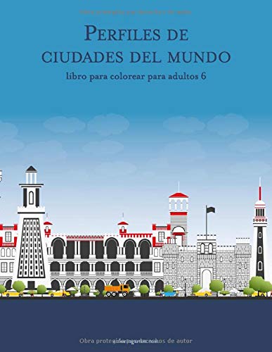 Perfiles de ciudades del mundo libro para colorear para adultos 6