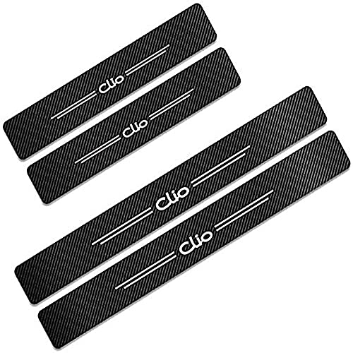 Pieza Protectoras Del Protector Del Umbral De La Puerta Exterior Del Coche, para Renault Clio, Fibra De Carbon Antideslizantes Resistente A Rayones Car Styling Accesorios Pegatinas